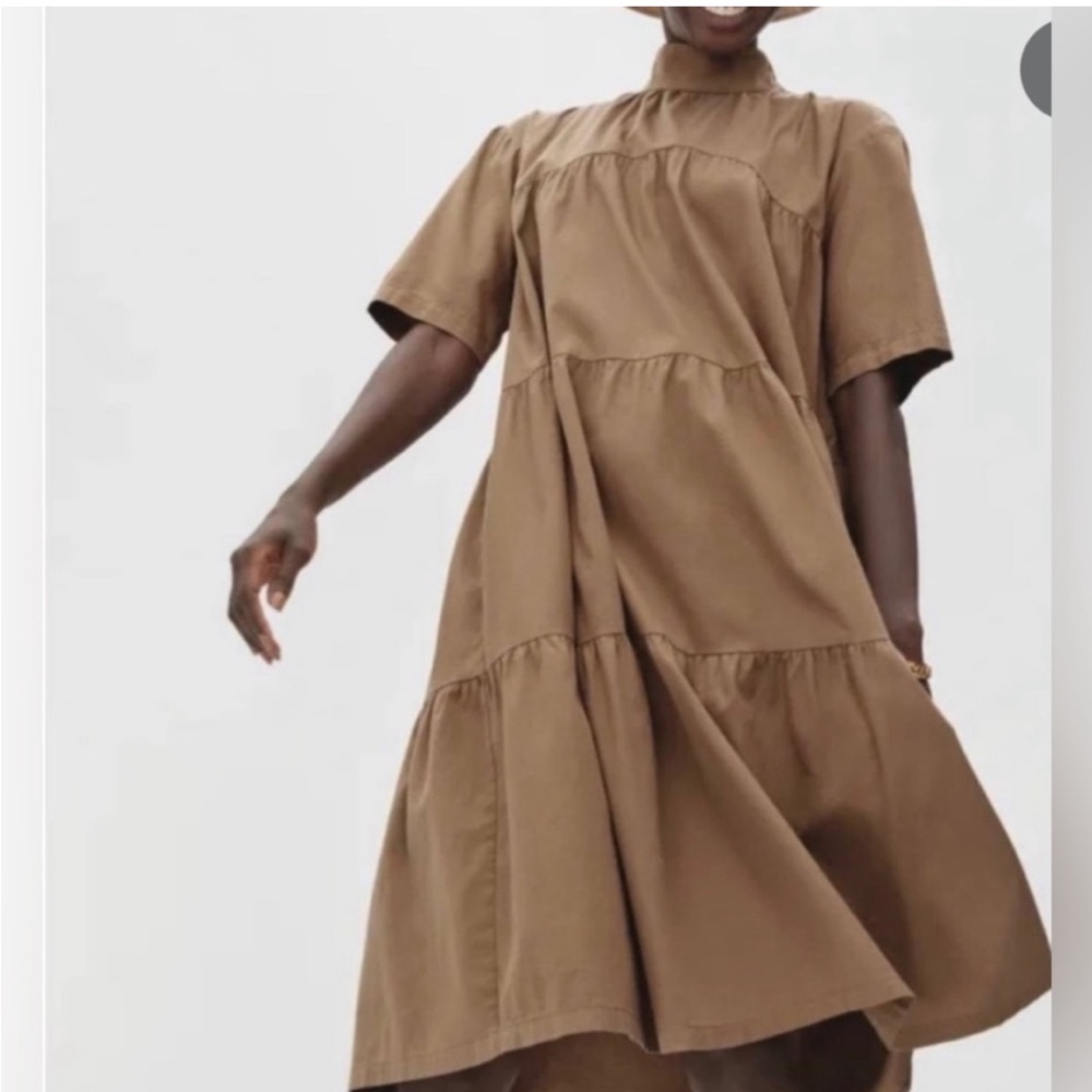 EVERLANE The Tiered Mockneck Dress | NWOT